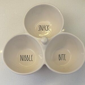 Rae Dunn White Snack Nibble Bite Bowl Set